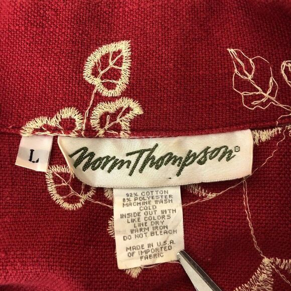 Vintage NORM THOMPSON Woman's Button-Front Blazer Floral Jacket Print Size L RB2 - Picture 3 of 4